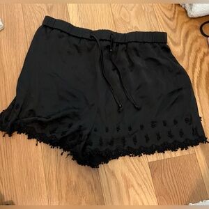 Zara Size M Silk Drawstring Shorts